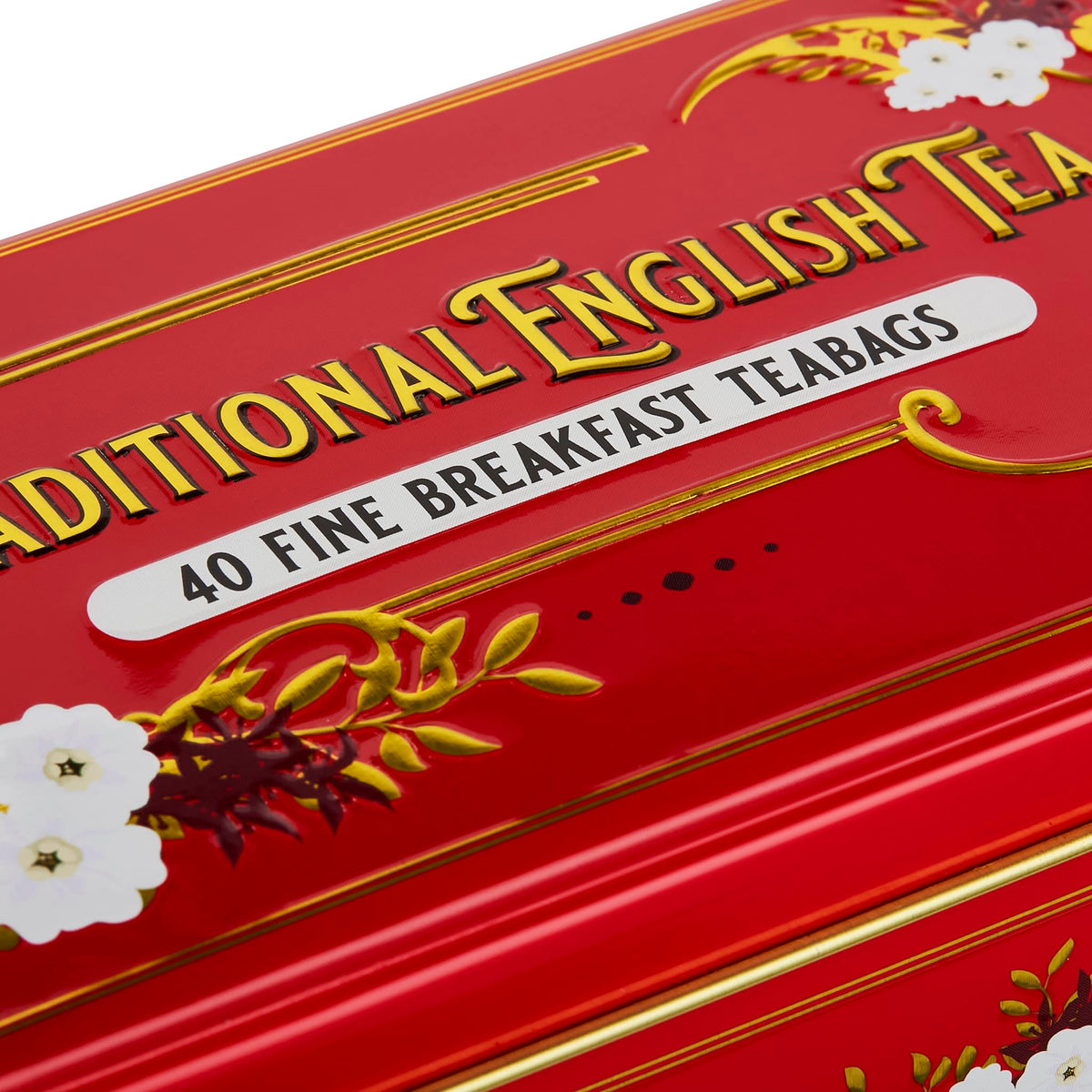 New English Teas Vintage Victorian Tea Tin - 40 English Breakfast Teabags | Red Tin | 80g 4