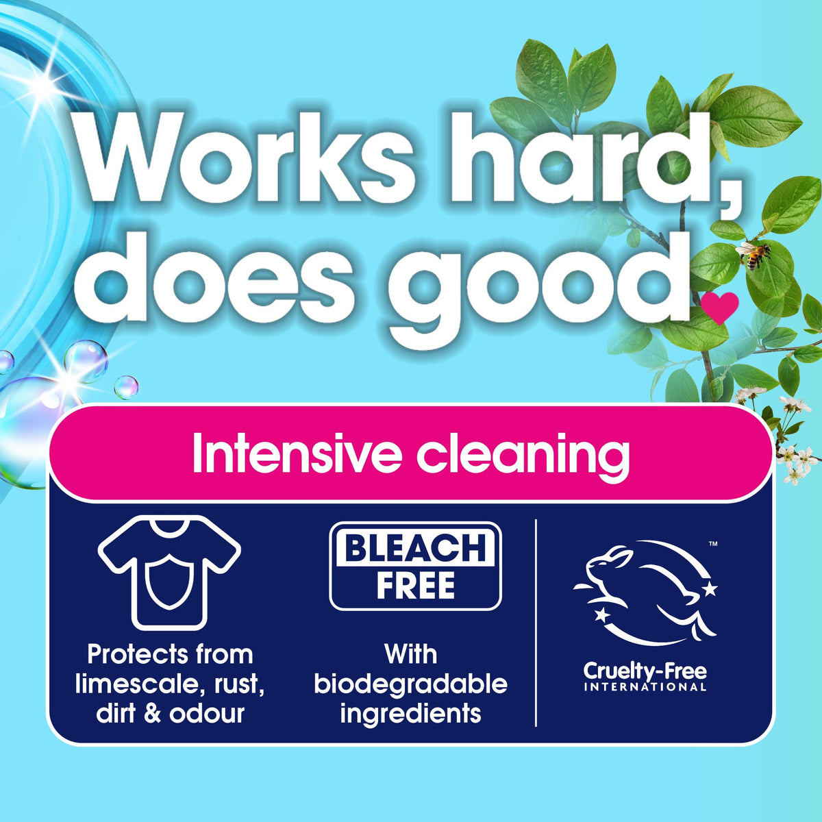 Ecozone BIOActive Limescale & Dirt Preventor Liquid - Washing Machine Cleaner | 750 ml | Bleach-Free 2