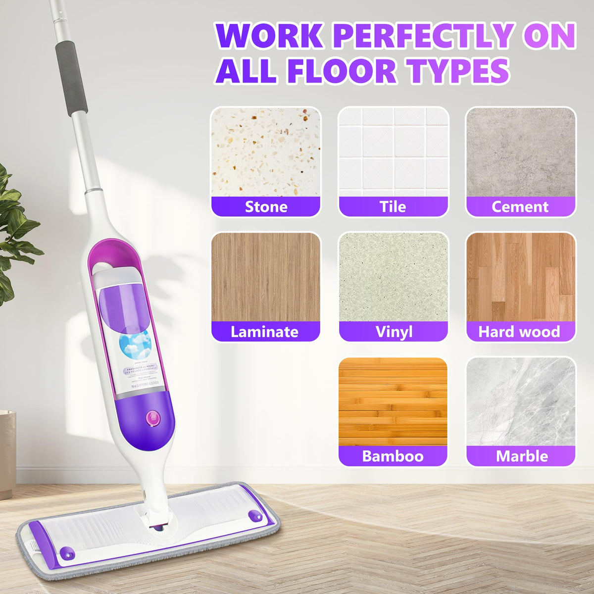 ILAVCOOL Microfiber Mop Pads - 6 Pack | Reusable & Machine Washable | For Tile, Wood & Composite Floors 7