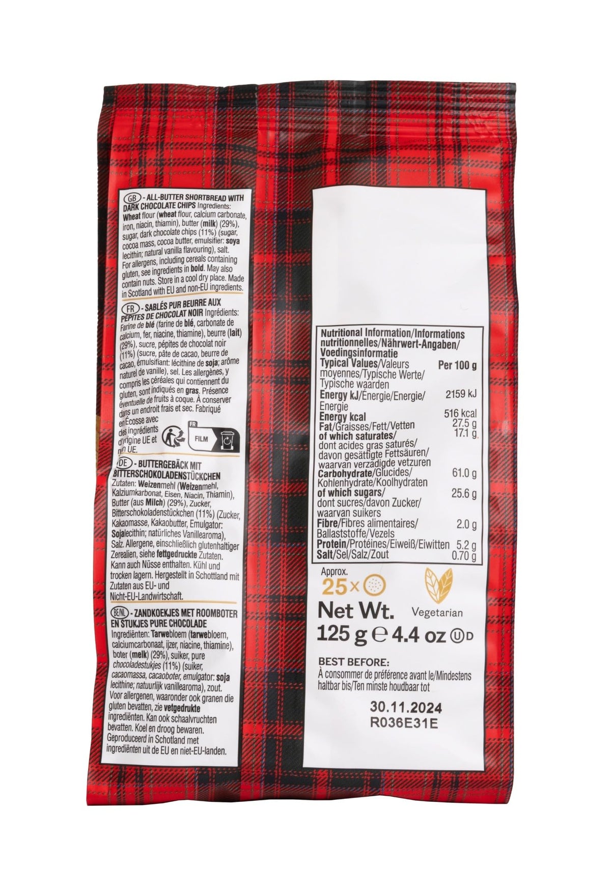 Walkers Chocolate Chip Shortbread Rounds - Mini Bite-Sized | 125g Bag | Baked in Scotland 2