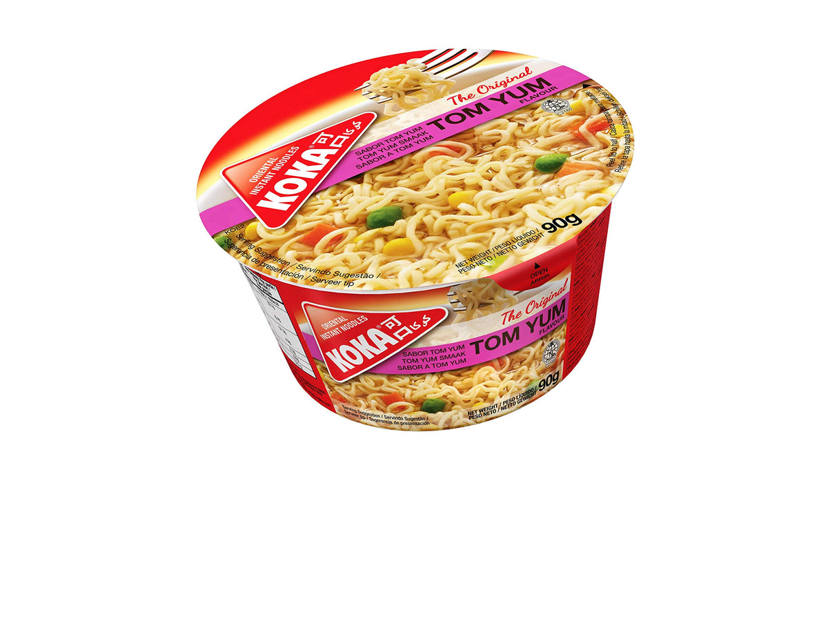 KOKA Original Tomyam Flavour Instant Noodles Bowl - 90g (Pack of 12)