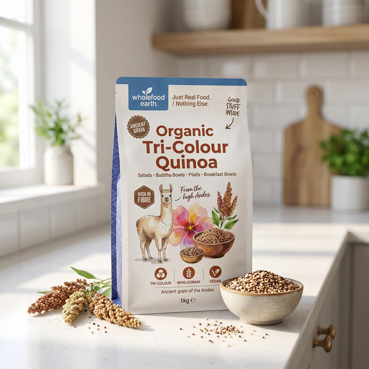 Wholefood Earth Organic Tricolour Quinoa - 1 kg 3