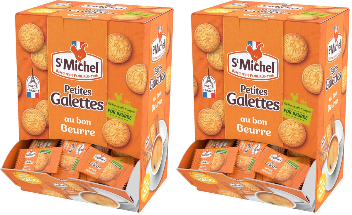 St Michel Small Pure-Butter French Galettes - Individually Wrapped | 1400g Pack | 2 Count