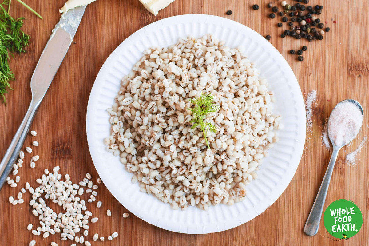 Wholefood Earth Organic Dried Pearl Barley - 1kg Bag | High Fibre | Vegan 3