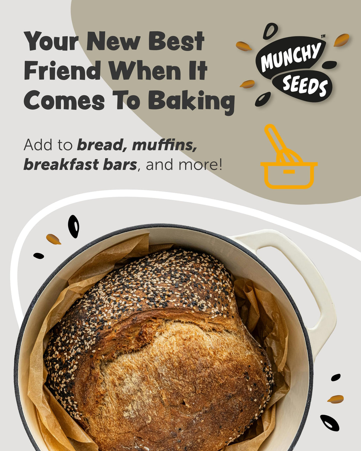 Munchy Seeds Lightly Toasted White Sesame Seeds - 500g Bag 6