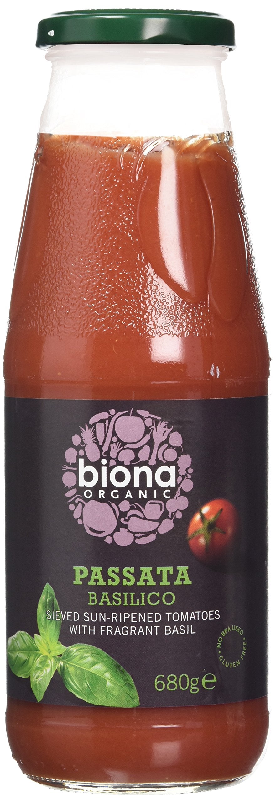 Biona Organic Passata with Basilico - 680g | Organic | Vegan-friendly