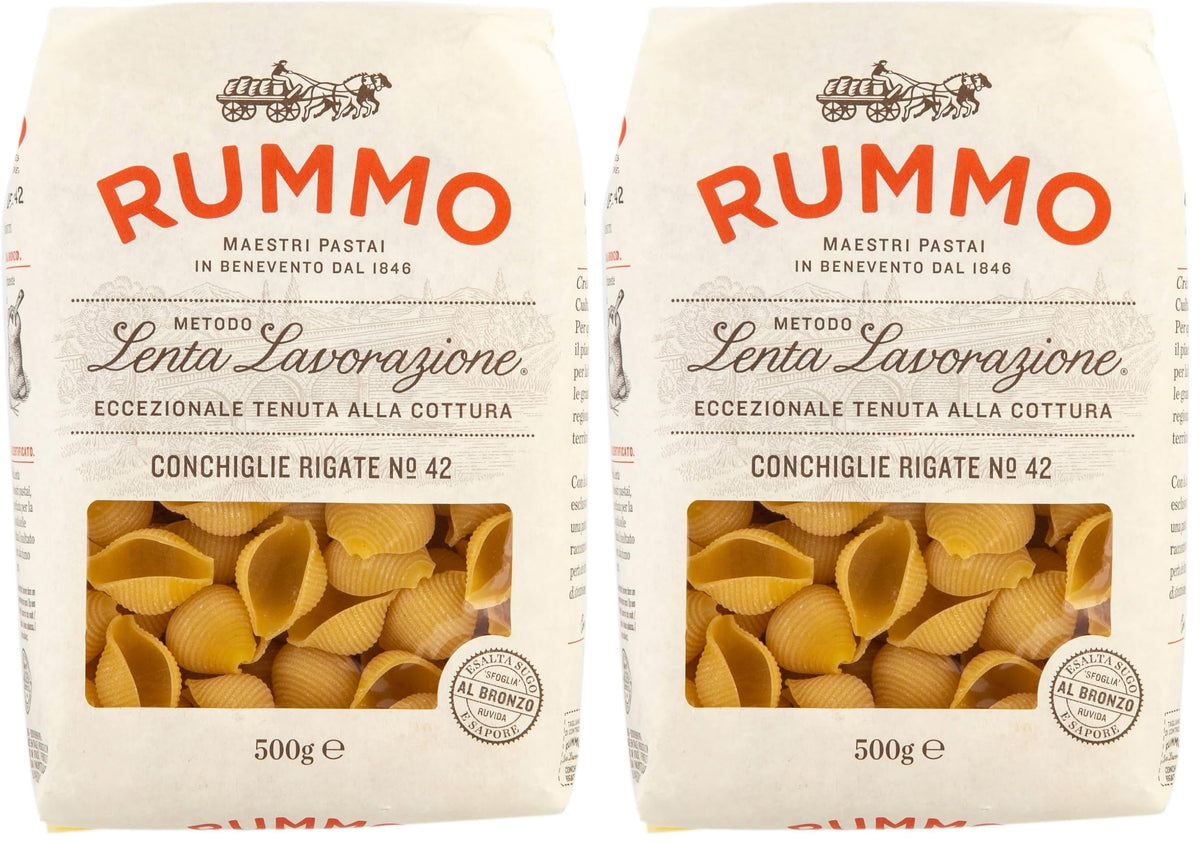 Rummo Ridged Conchiglie Rigate Pasta - Authentic Italian Short Pasta | 1000g Pack