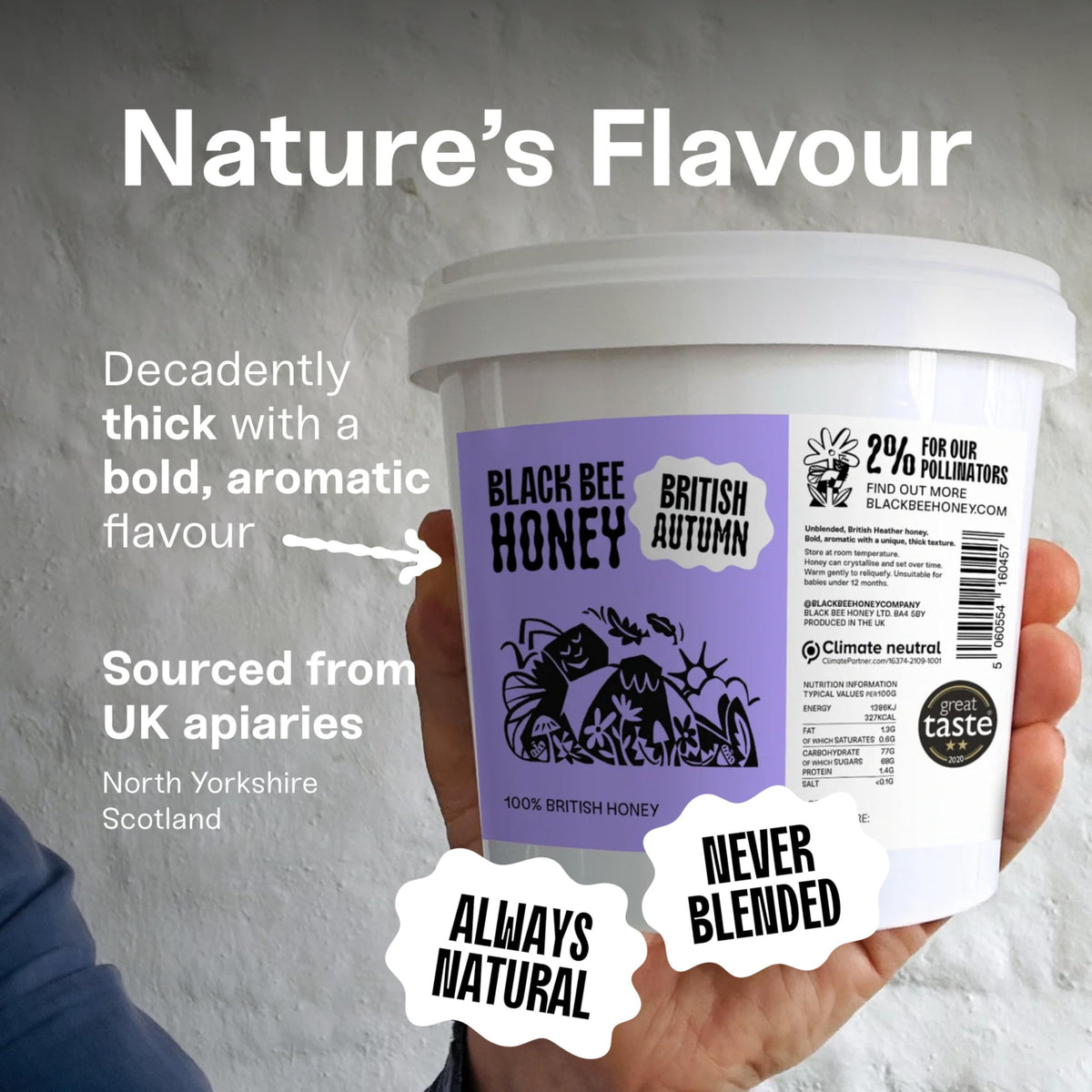 Black Bee Honey Pure British Autumn Honey - 1 Kg | Unpasteurised | Single Origin 4