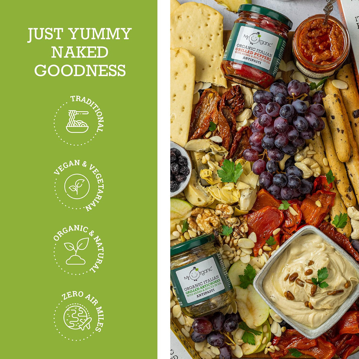 Mr Organic Grilled Artichoke Antipasti - Pack of 2 Jars | 380g Total Weight 4