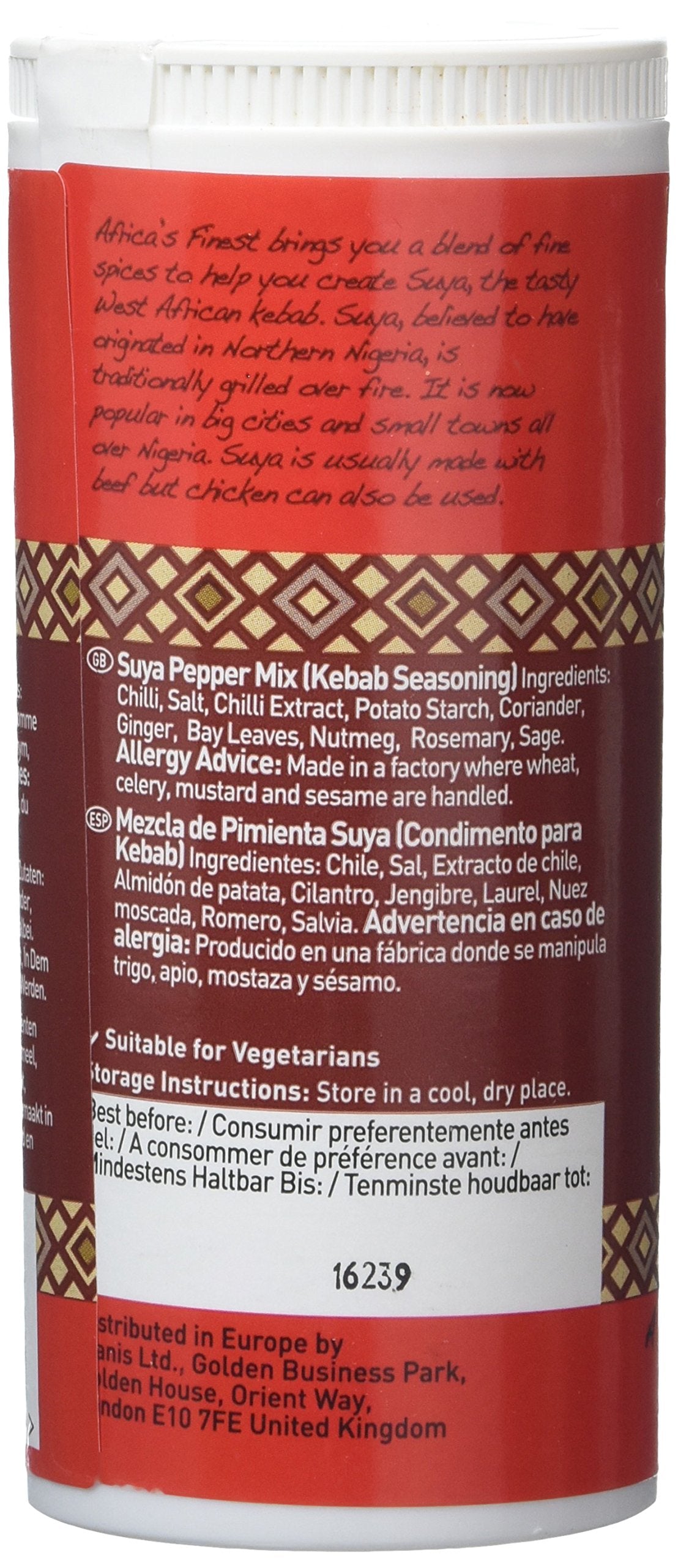 Africa's Finest Suya Pepper Mix - Authentic West African Meat Seasoning | 100g Tubs (Pack of 6) 2
