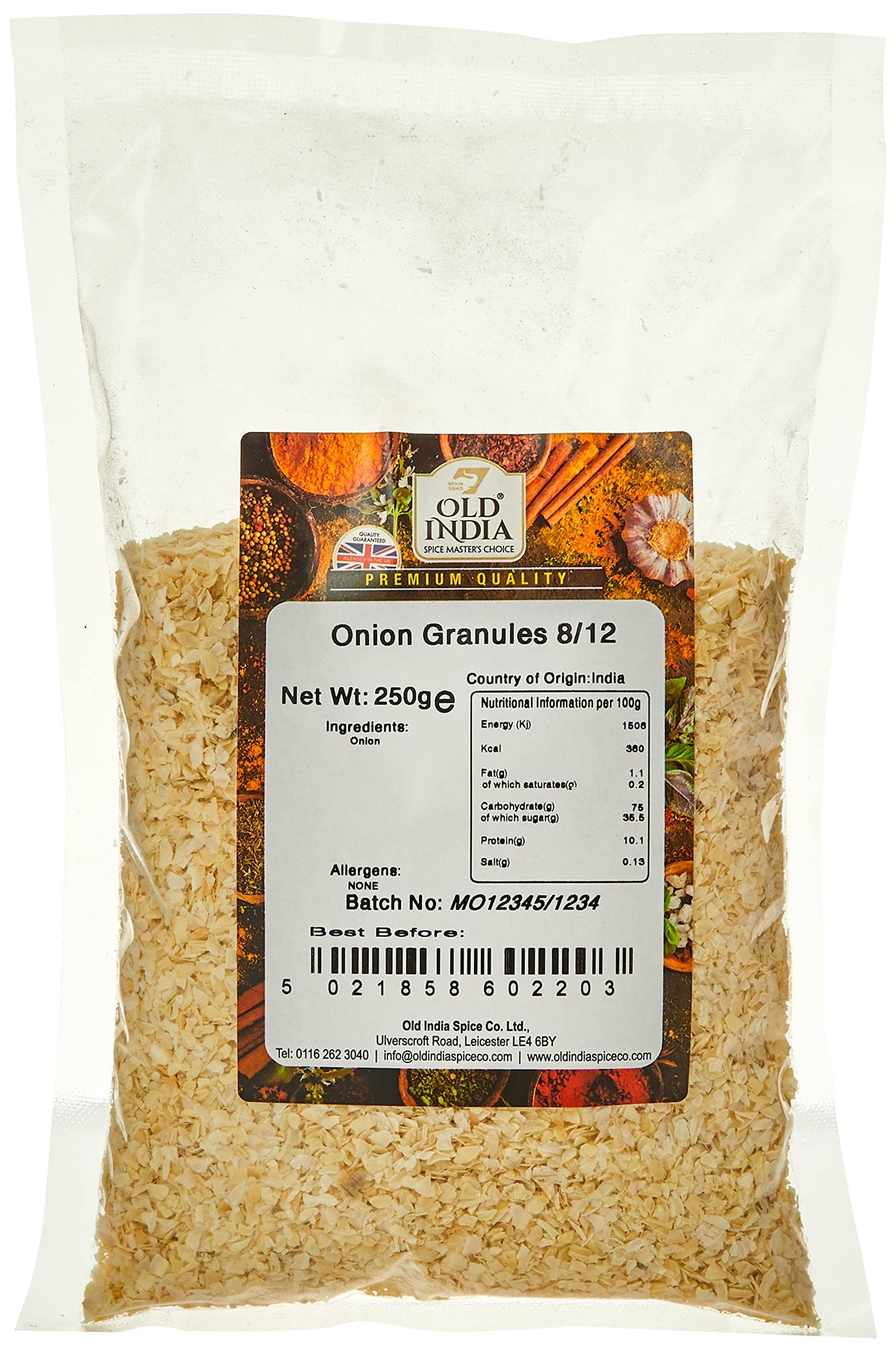 Old India Onion Powder - 100% Natural, Additive-Free | 250g Granules
