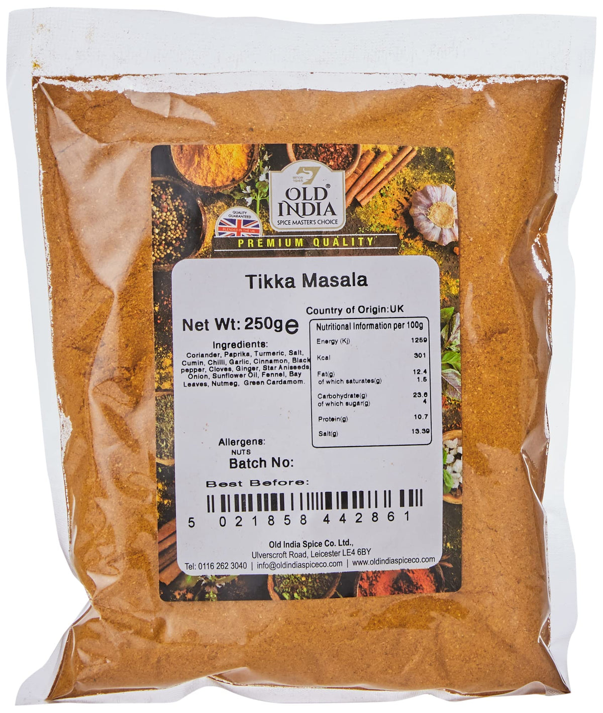 Old India Tikka Masala Seasoning - 100% Natural, Additive-Free, GMO-Free | 250g 1