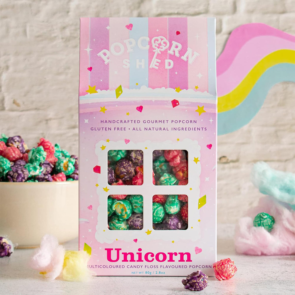 Popcorn Shed Unicorn Candy Floss Gourmet Popcorn - 3 x 80g Bags 5
