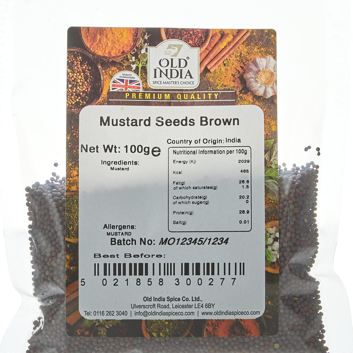 Old India Brown Mustard Seeds - 100g