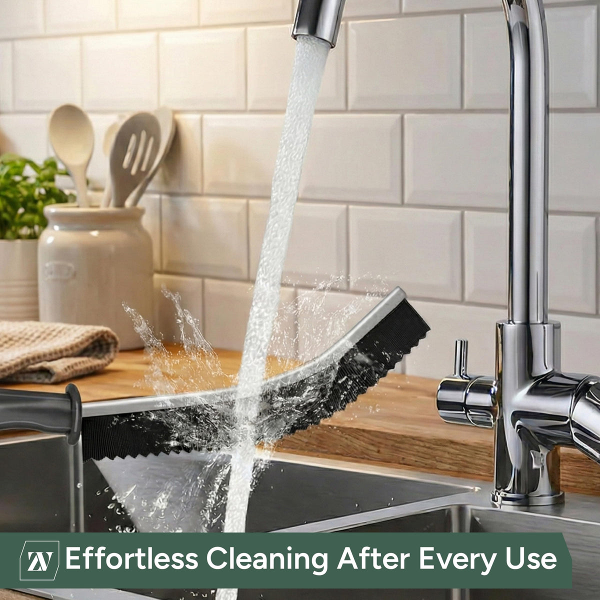 Zuvo Crevice Cleaning Brush Set - Hard Bristle, Ergonomic Handle | 4 Pack 6