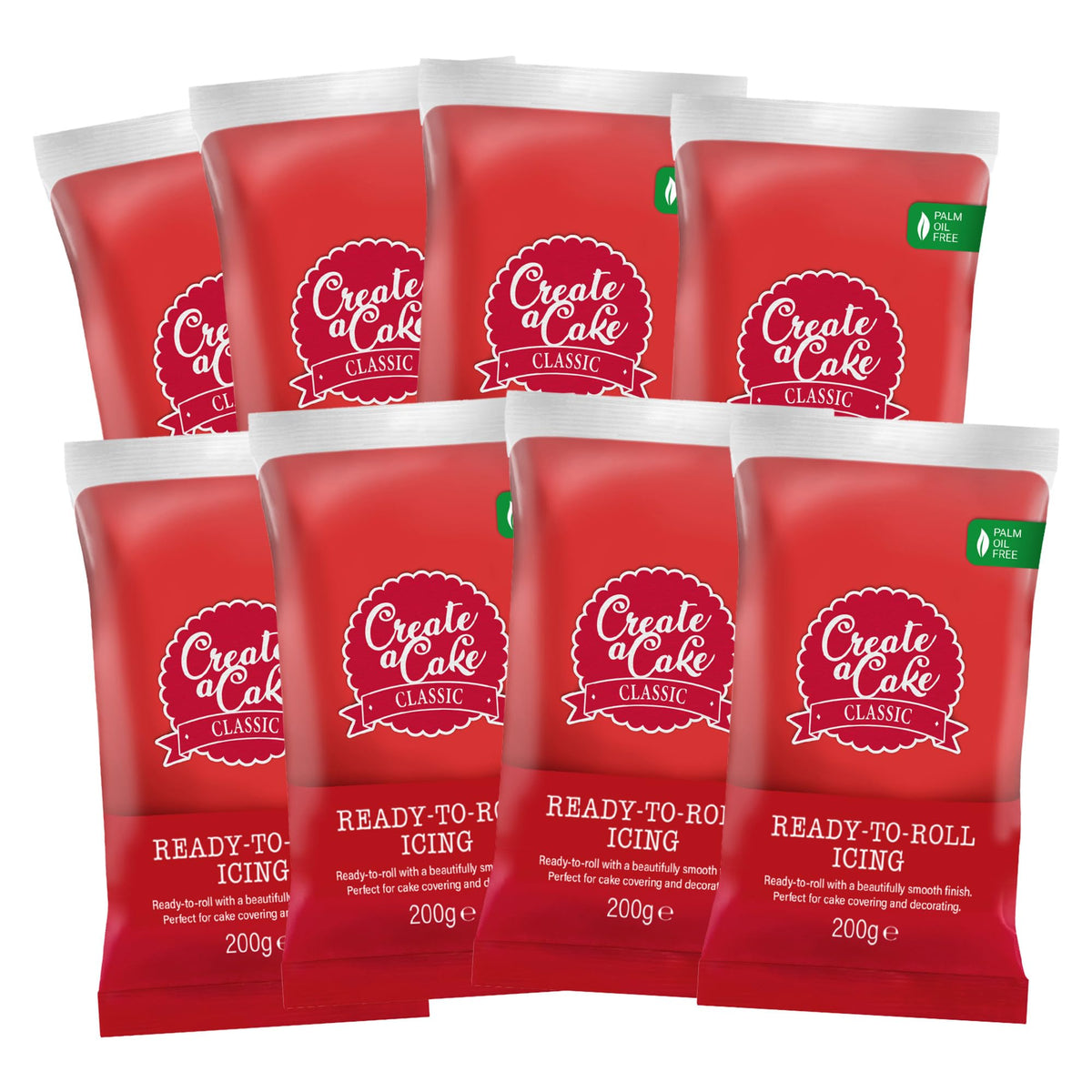 Create A Cake Ready To Roll Icing - Red Fondant Paste | 1.6kg Pack