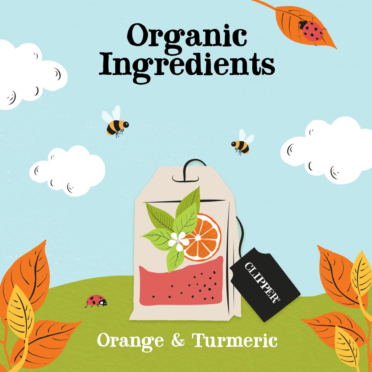Clipper Organic Turmeric & Orange Herbal Infusions Tea - 80 Teabags | Caffeine Free | Natural Energy Boost 3