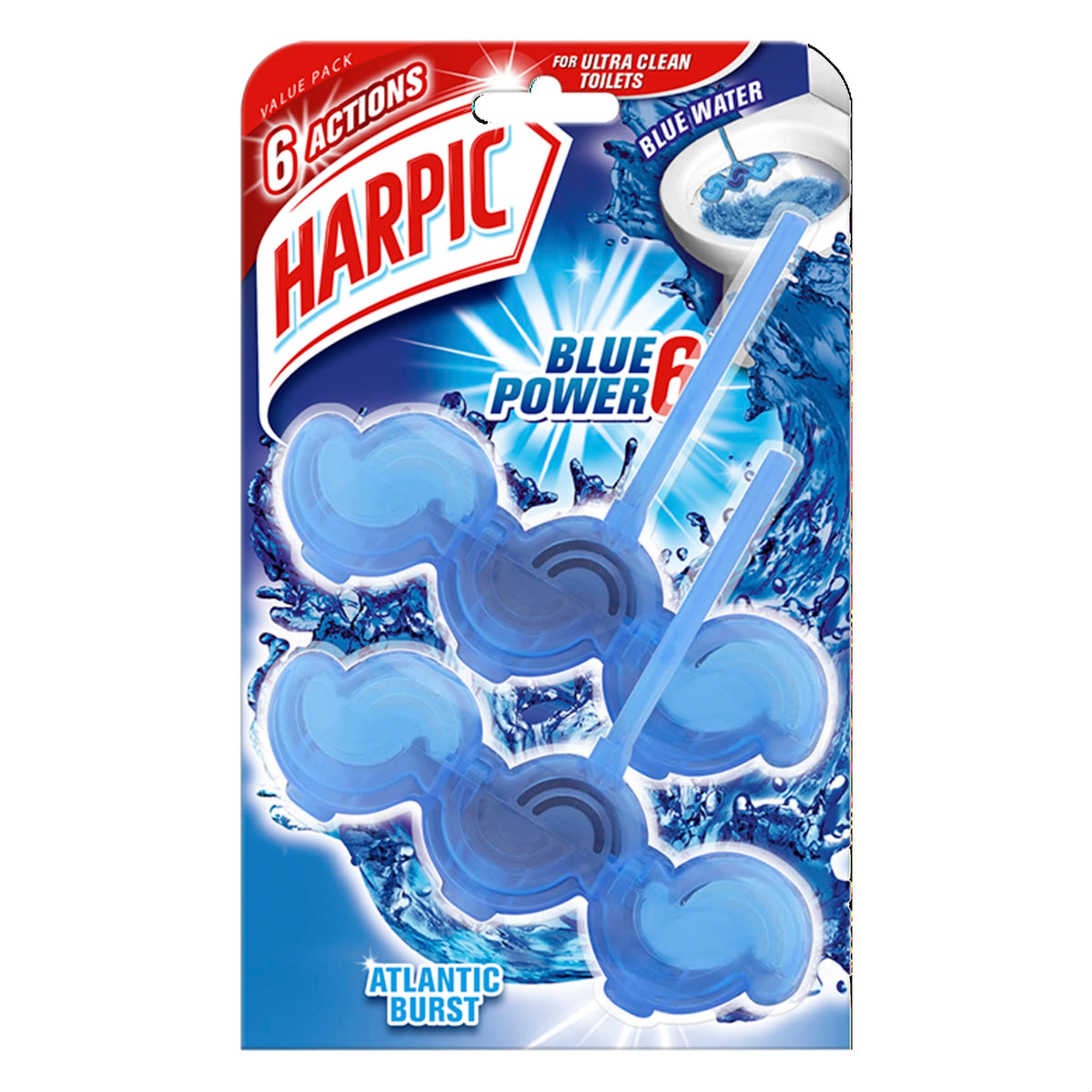 Harpic Active Fresh Toilet Rim Block - Atlantic Fresh Scent | Removes Dirt & Limescale | Lasts Up to 4 Weeks 3