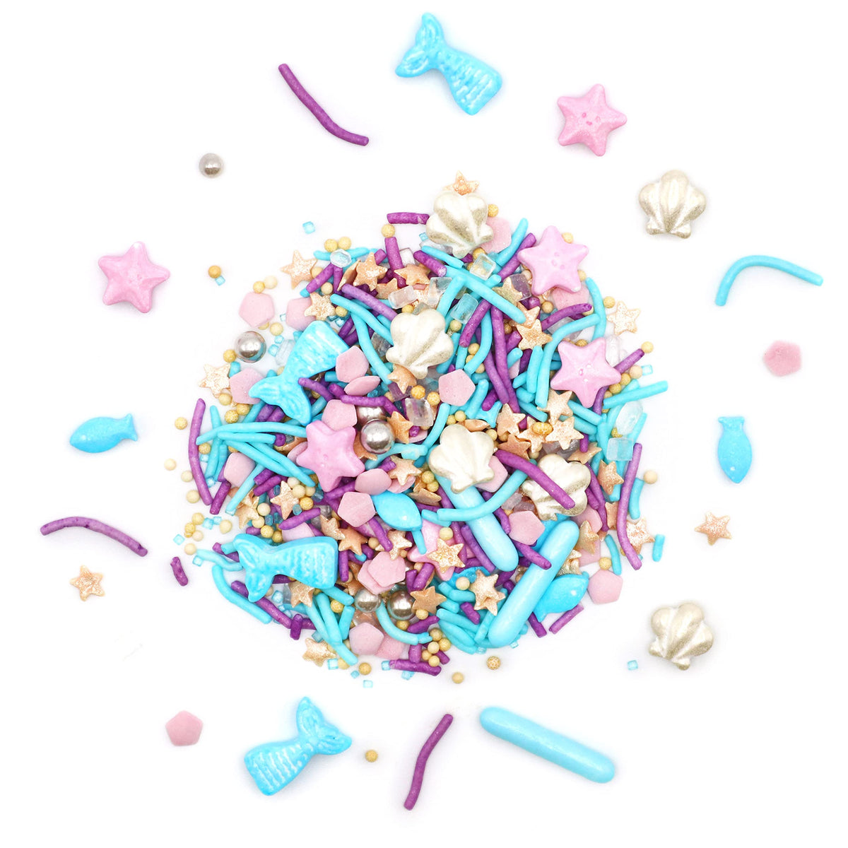 PME Mermaid Sprinkles Mix - 120g (Pack of 2) | Multi-colored | Granule