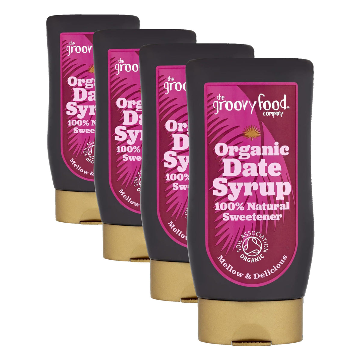 the groovy food company Organic Date Syrup - Natural Sweetener | 340g (Pack of 4)