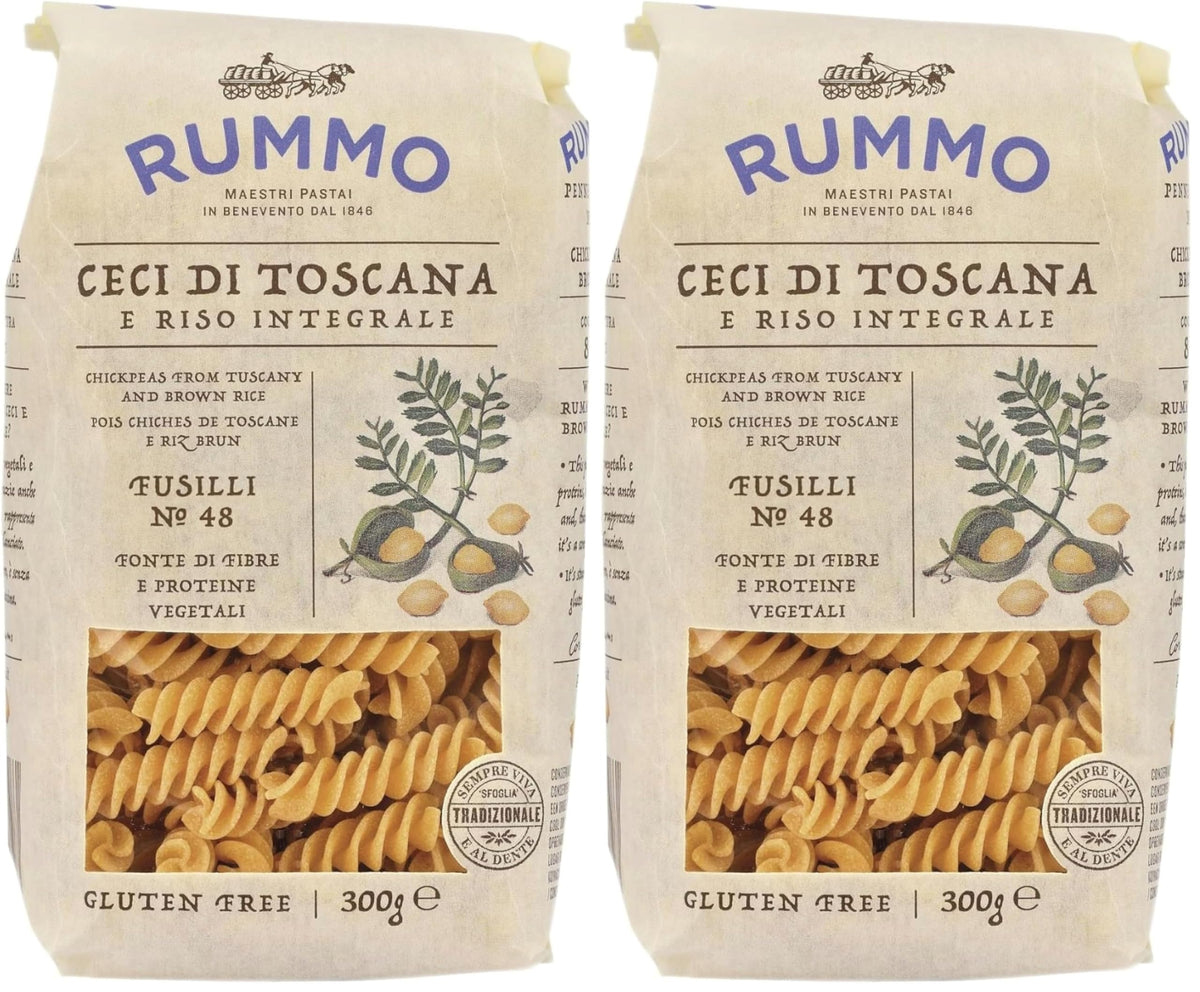 Rummo Chickpea Fusilli Gluten-Free Pasta - High Protein, Artisan Crafted | 300g (Pack of 2) 1