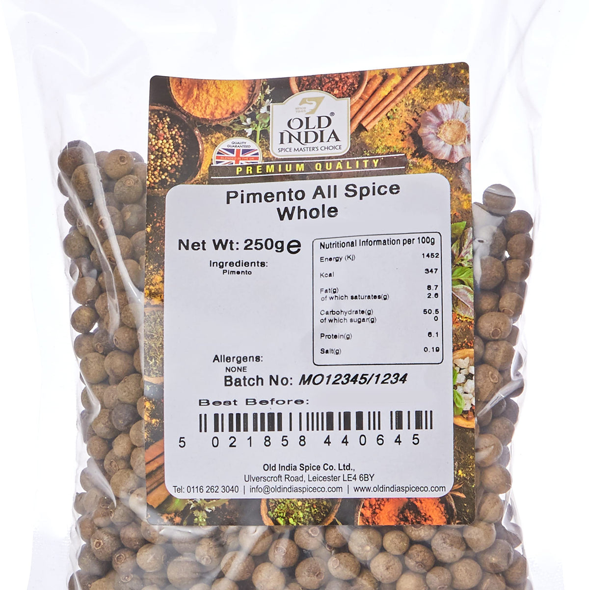Old India Pimento Allspice Whole - 250g