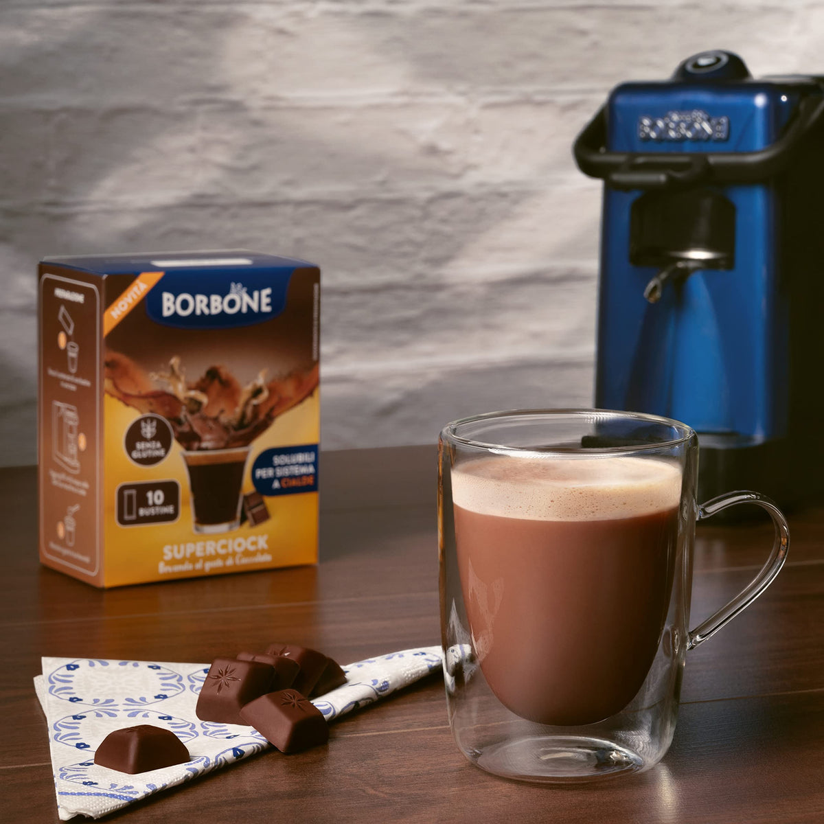 Caffè Borbone SuperCiok Chocolate Drink Mix - 80 Sticks | Instant Hot Chocolate | Made in Italy 3