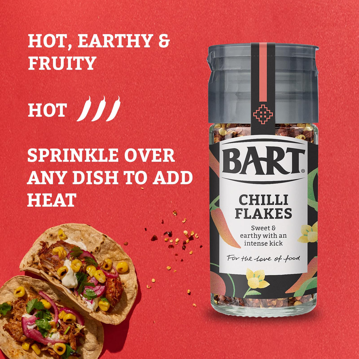 BART Latin American Spice Collection - Cayenne Pepper, Chilli Flakes, Sweet Smoked Paprika, Mild Chilli Powder, Hot Chilli Powder, Fajita Spice Blend 5