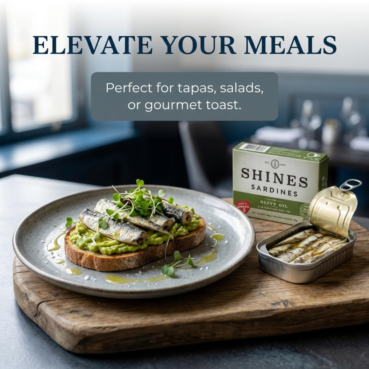 Shines Tinned Sardines in Olive Oil - 106g Can | Ready to Eat | Keto Friendly 3