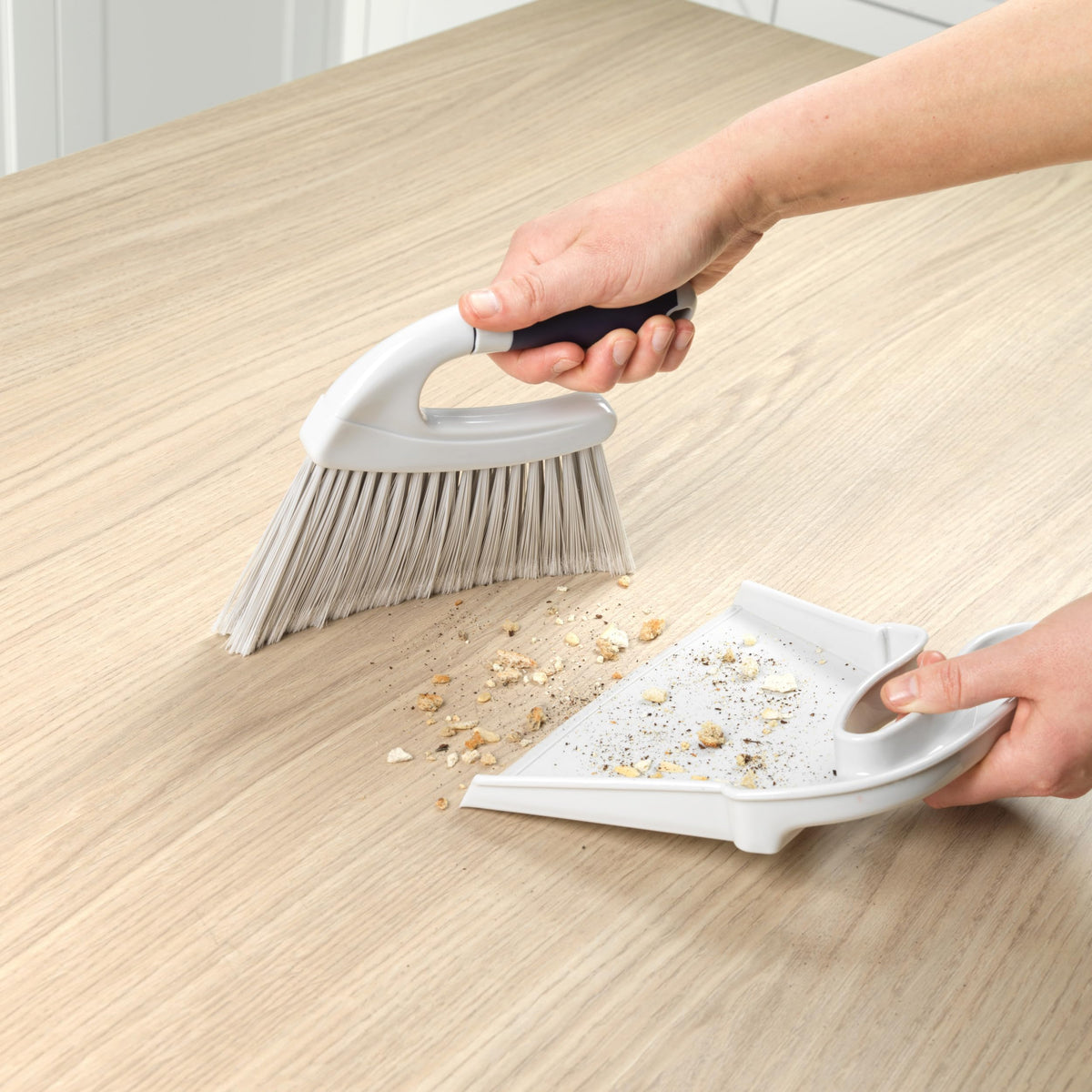 Beldray Deep Clean Dustpan and Brush Set - Compact Flat Design, Grey 3