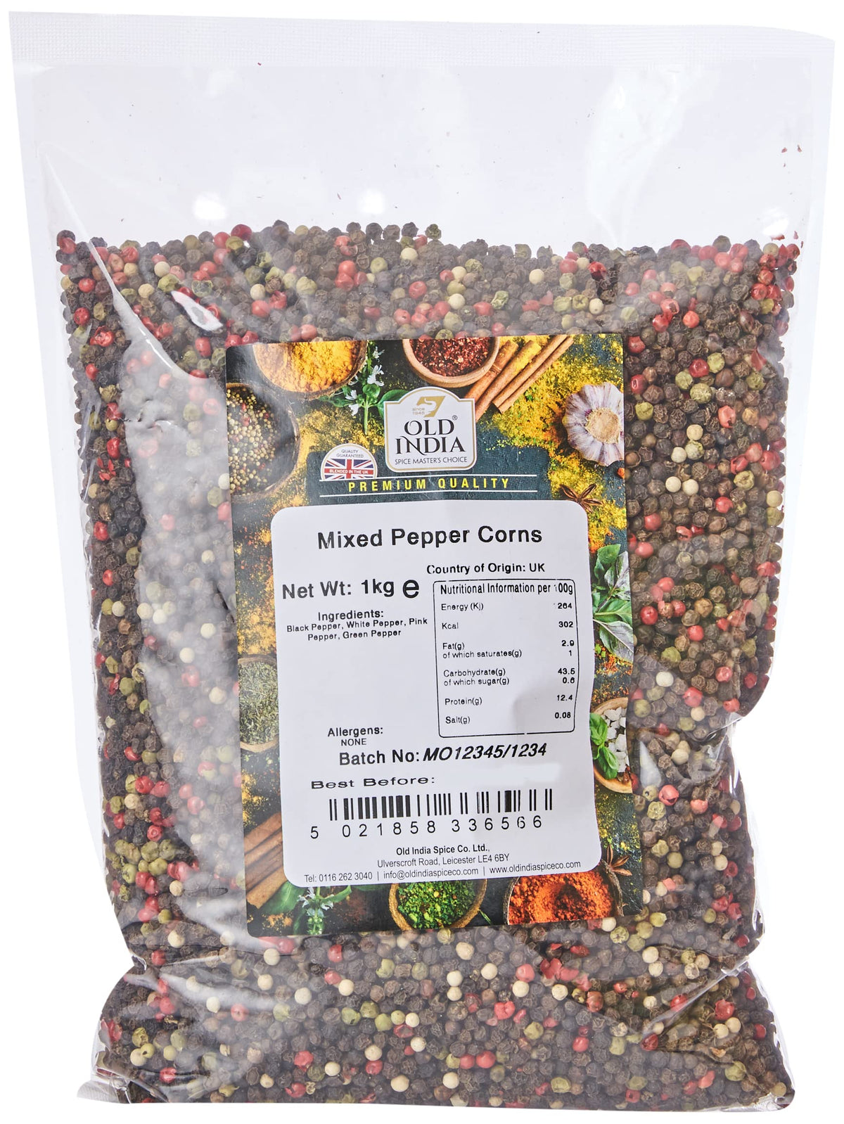 Old India Mixed Pepper Corns - 1kg Bag 1