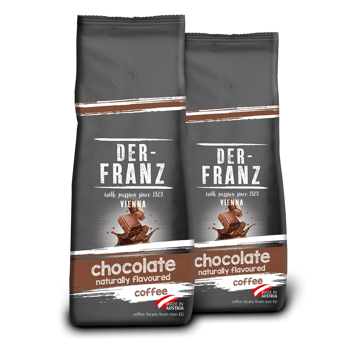 Der-Franz Chocolate Flavoured Ground Coffee - 1000g (2 x 500g Packs)