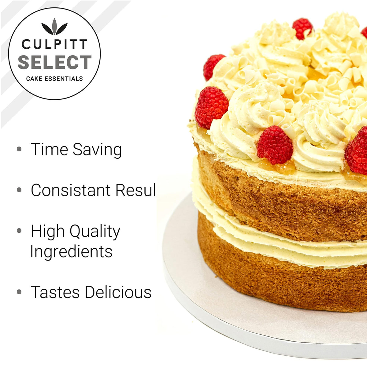 Culpitt Select Raspberry & White Chocolate Cake Mix - Makes 2 x 8" Cakes | 1kg