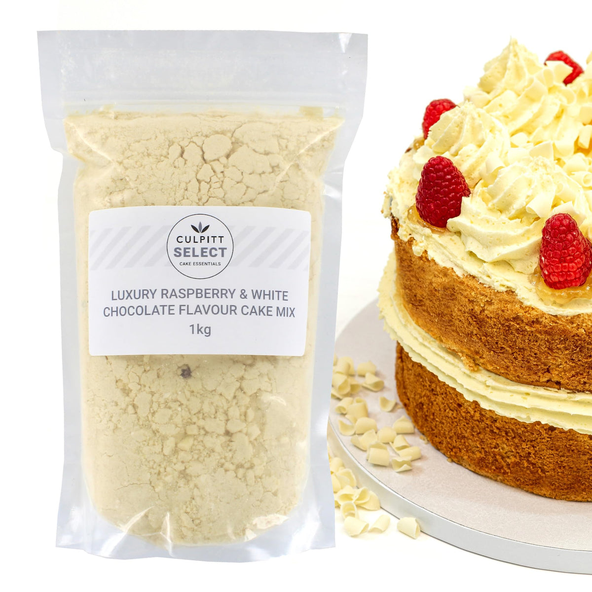 Culpitt Select Raspberry & White Chocolate Cake Mix - Makes 2 x 8" Cakes | 1kg