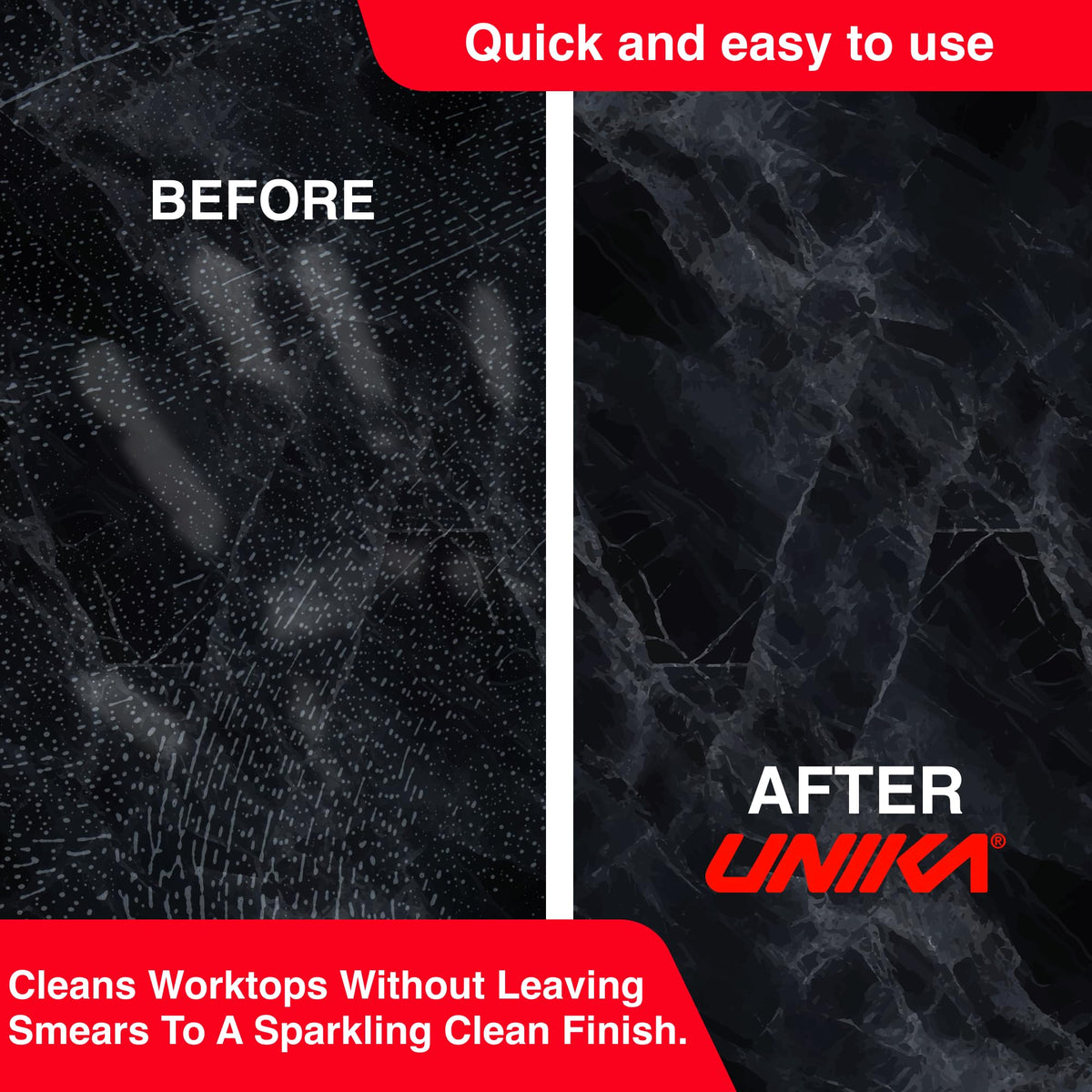 Unika Solid Surface Worktop Cleaner - Non-Abrasive Daily Cleaner, 500ml (Pack of 2) 3