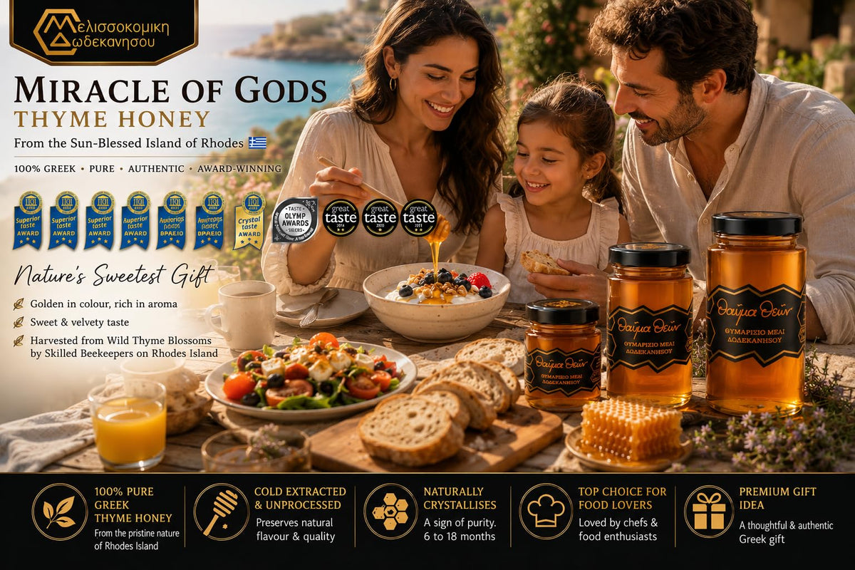 Melissokomiki Dodecanesse Greek Thyme Honey - Award-Winning Taste | 1 kg 4