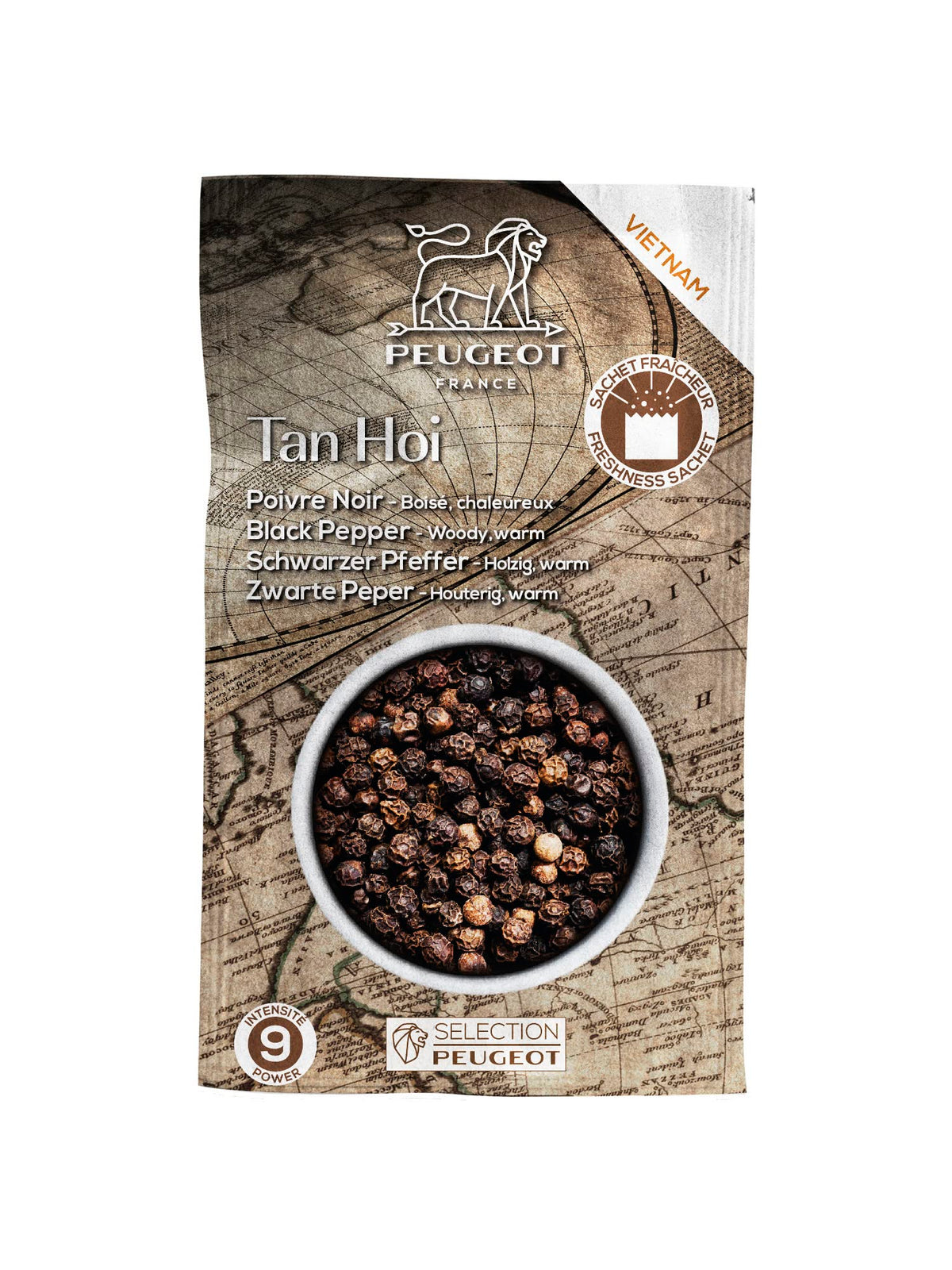 Peugeot Black Peppercorns - Intensity 9 | 80g | Whole