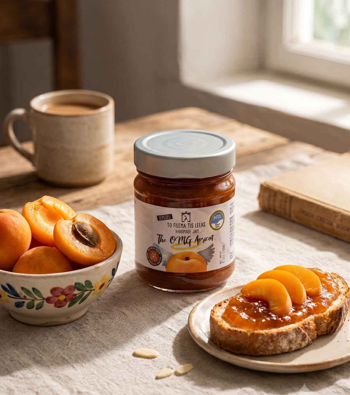 To Filema Tis Lelas Apricot Jam - No Added Sugar, 75% Fruit Content | 2x240g