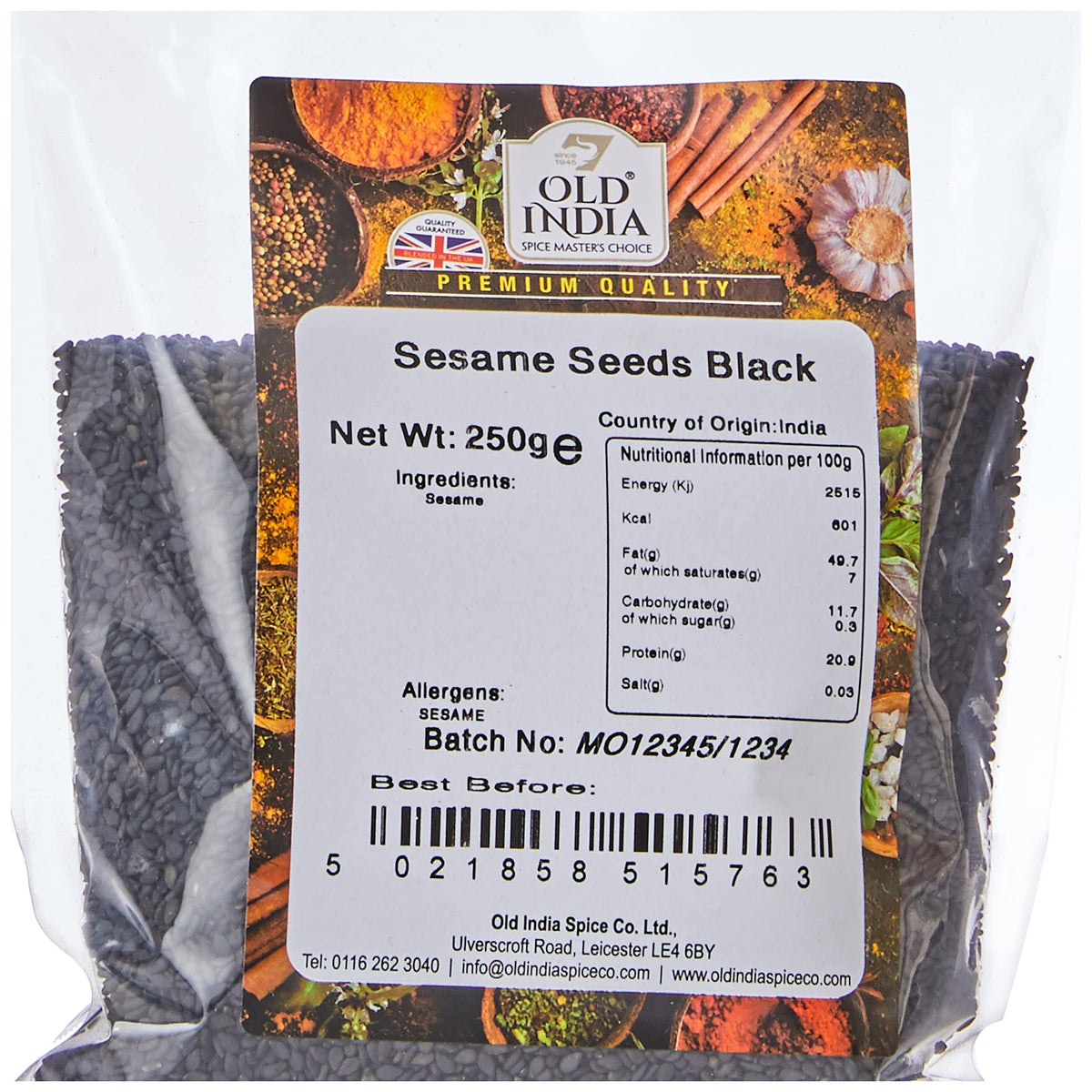Old India Black Sesame Seeds - 250g