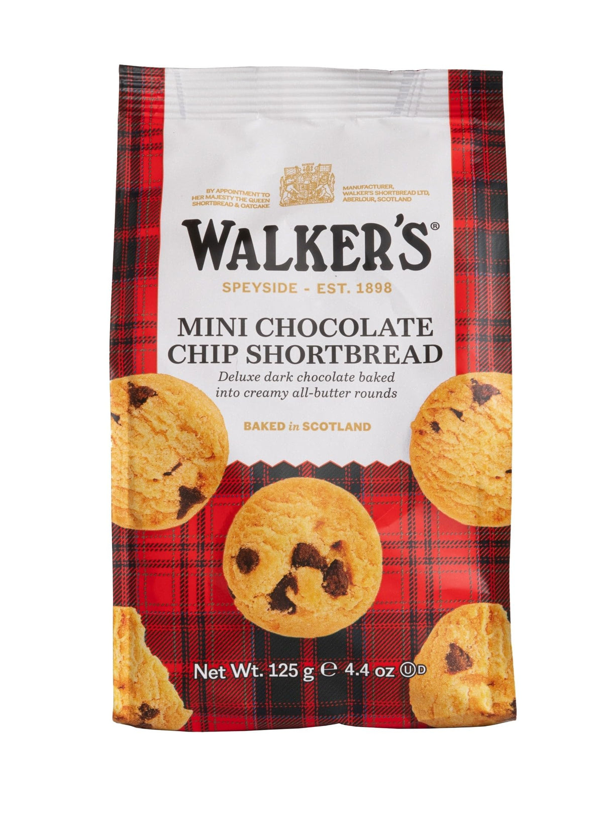Walkers Chocolate Chip Shortbread Rounds - Mini Bite-Sized | 125g Bag | Baked in Scotland 1