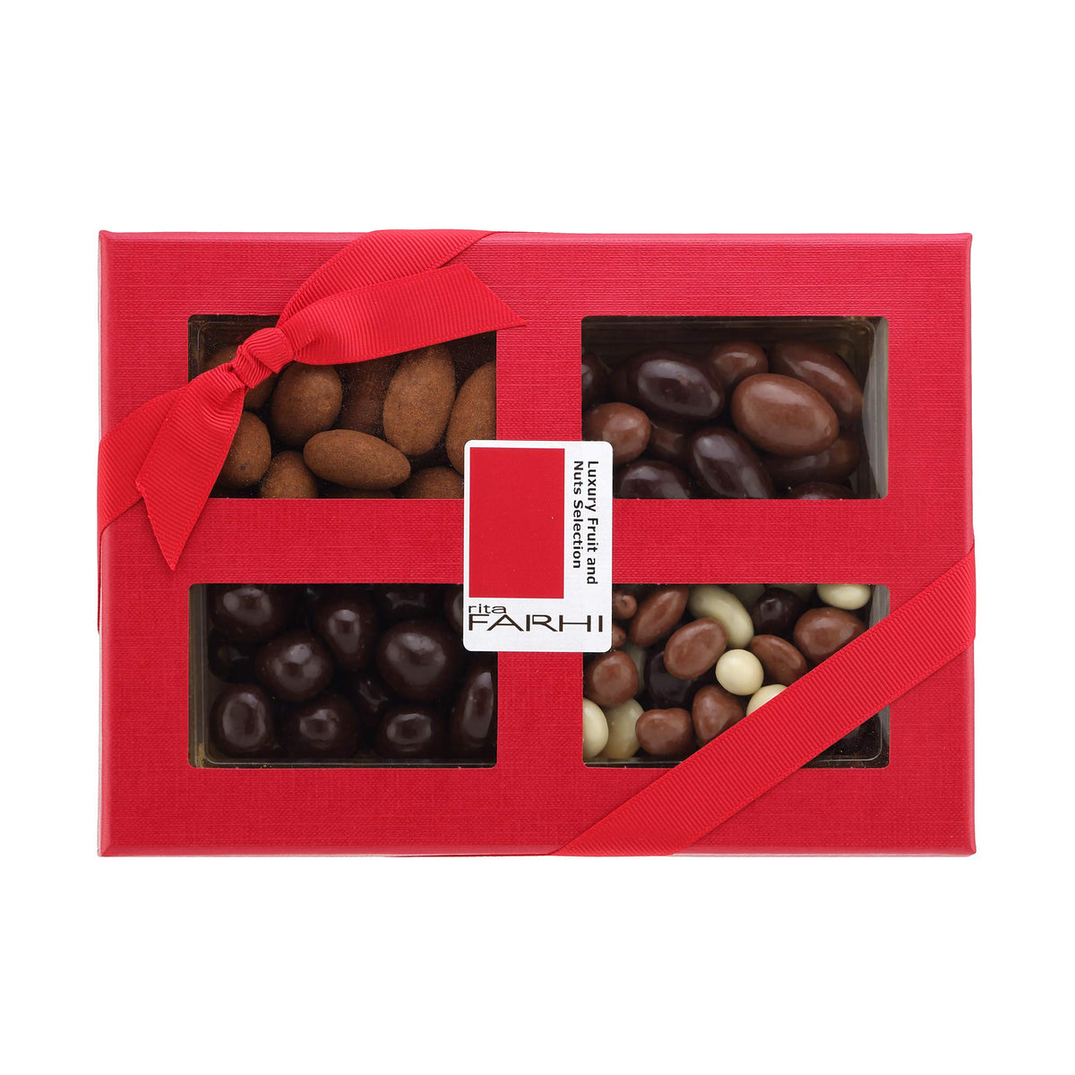 Rita Farhi Chocolate Covered Nuts Selection - Almonds, Brazils, Hazelnuts | 390g Gift Box 1