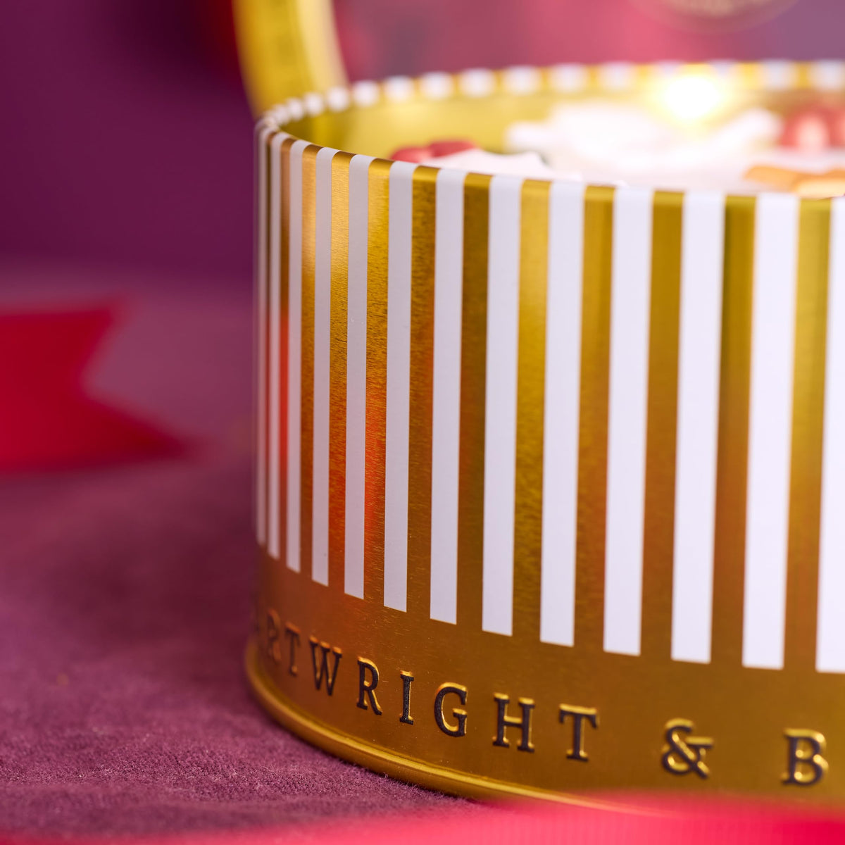 Cartwright & Butler Merry Christmas Iced Round Cake - 700g | Reusable Tin 5