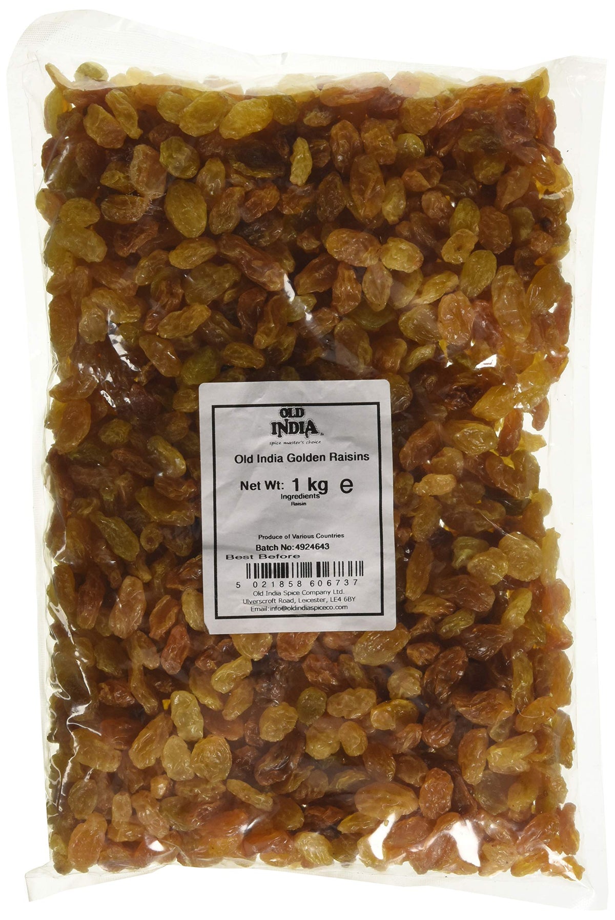 Old India Golden Raisins - 1kg Bag | Natural & Additive-Free