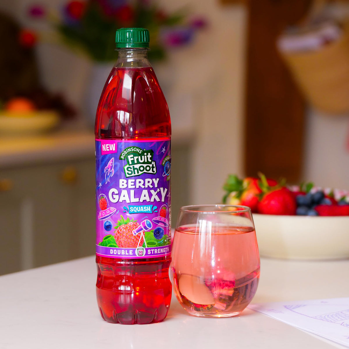 FRUIT SHOOT Berry Galaxy Squash - Double Strength, Strawberry & Blueberry Flavoured - 750 ml (Pack of 2) 4