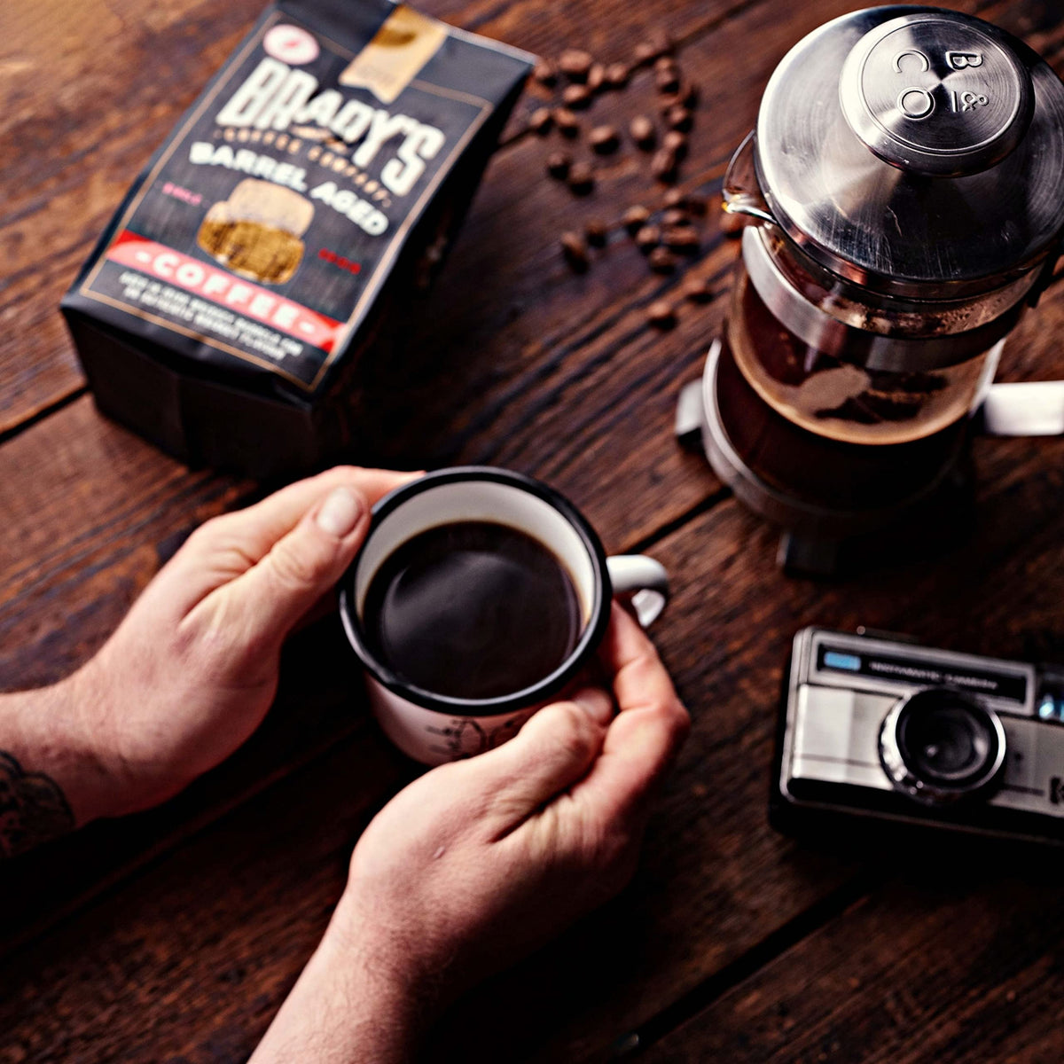 Brady's Irish Barrel Aged Ground Coffee - 100% Arabica, Medium Roast, 227g