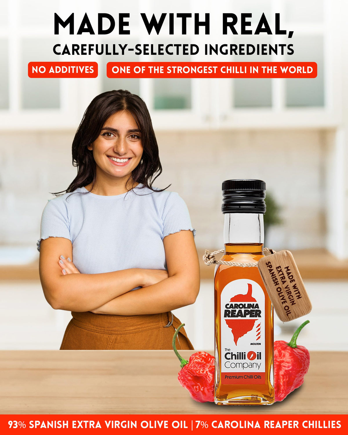 TCOC Carolina Reaper Chilli Oil - Great Taste 2026 2-Star Winner | 2 x 125ml Bottles 3