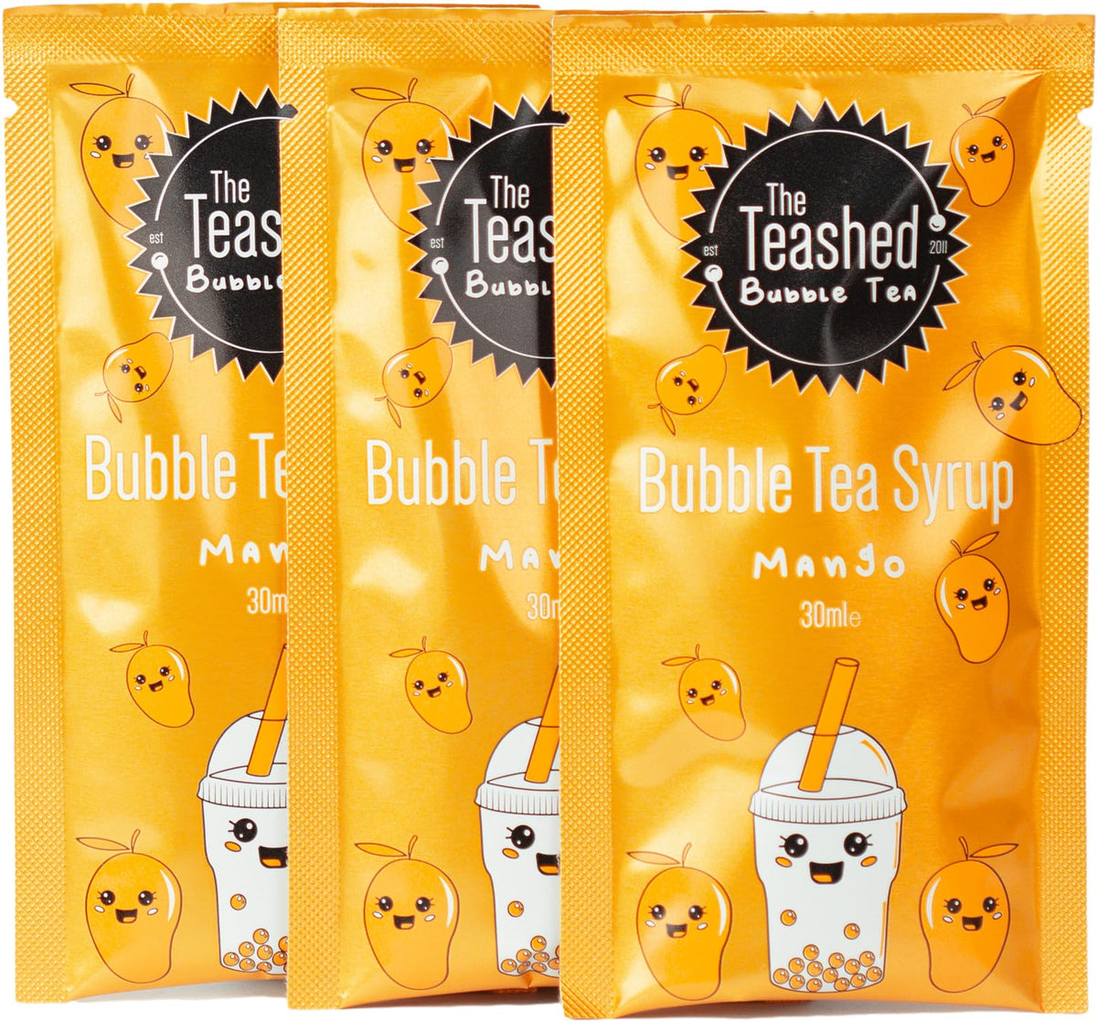 The TeaShed Bubble Tea Kit - 9 Servings | Vegan & Gluten-Free Popping Boba & Syrups 6