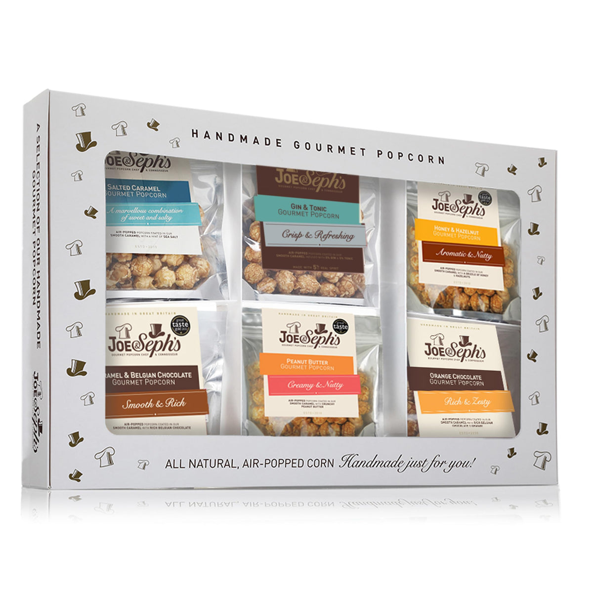 Joe & Seph's Popcorn Tasting Box - 6 Flavours | 6 x 30g Packs