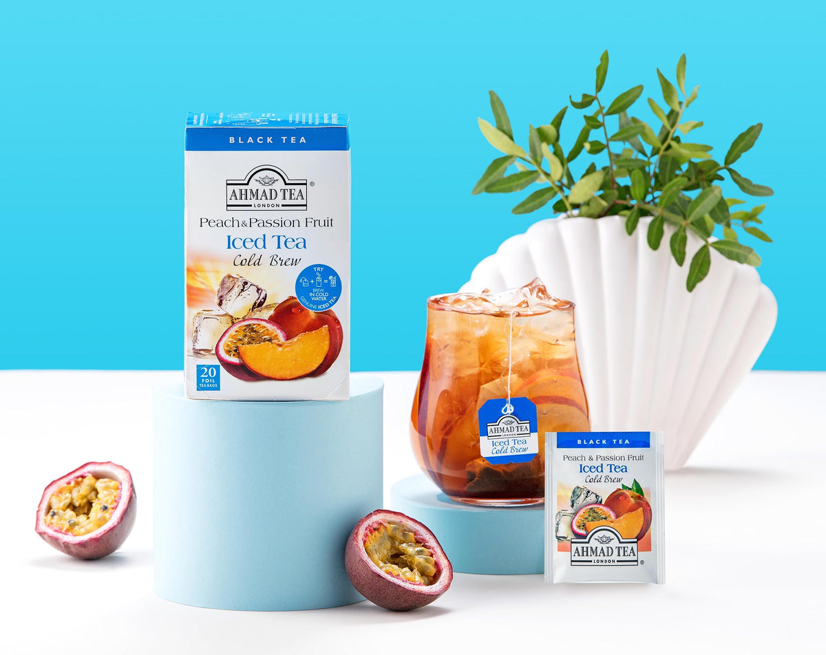 Ahmad Tea Peach & Passion Fruit Cold Brew Black Tea - 20 Teabags (Pack of 5) 3