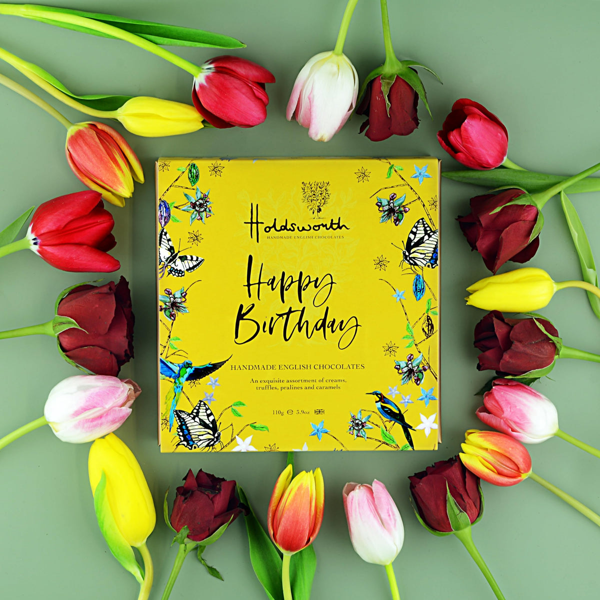 Holdsworth Handmade English Chocolates Happy Birthday Gift Box - 9 Assorted Chocolate Truffles 7